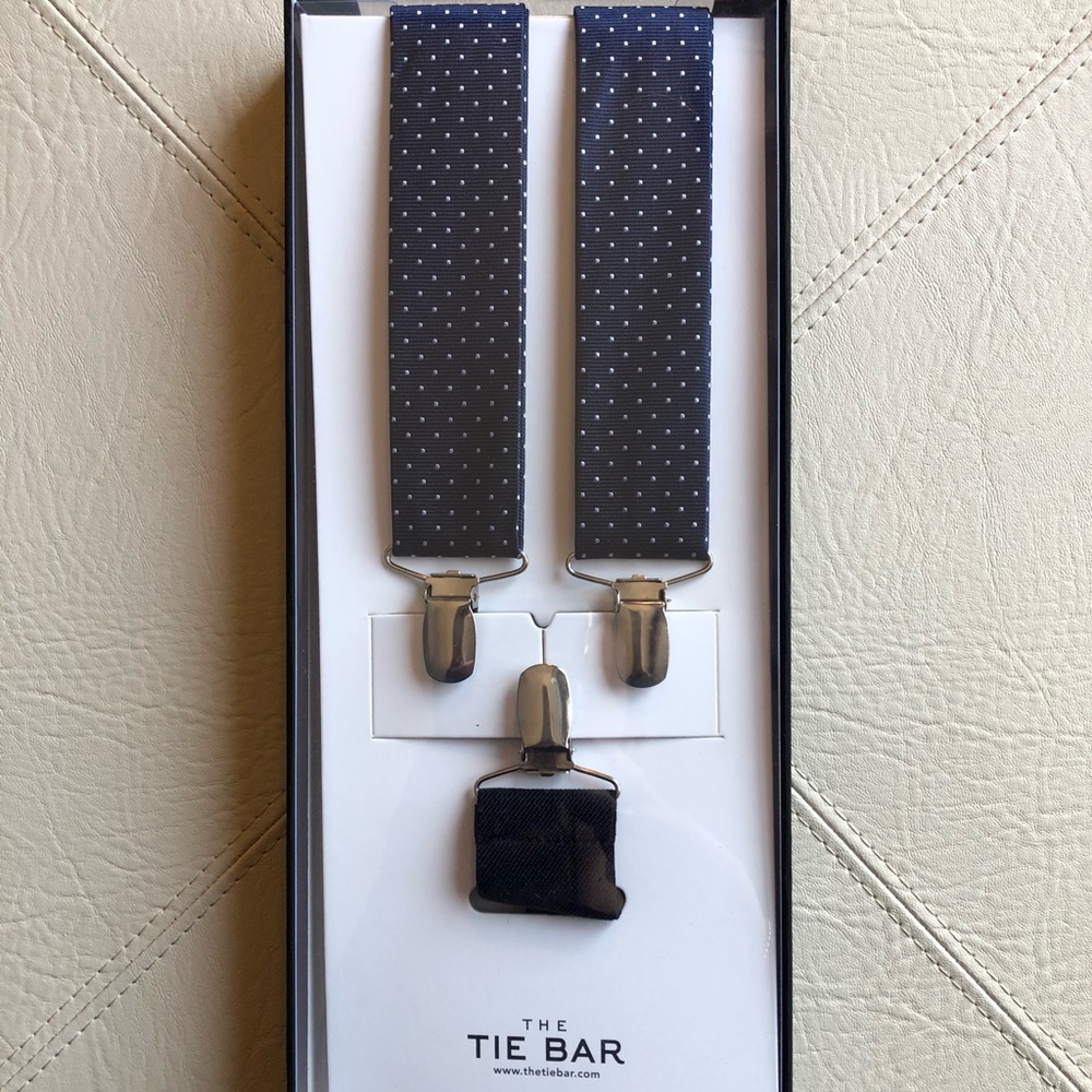 Men’s NEW IN BOX  Tie Bar Suspenders